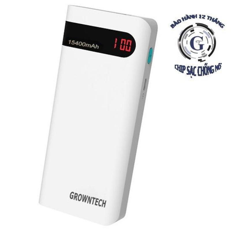 Giá Pin Sạc Dự Phòng Cao Cấp Grown Tech 15400mAh - Có Màn Hình LCD