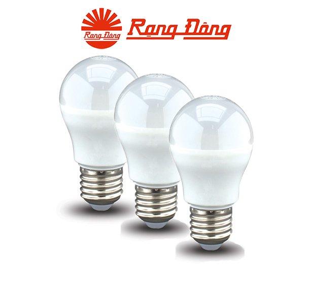 Bộ 3 bóng đèn led bulb rạng đông a55n4/5w đui e27 tiết kiệm điện bảo vệ mắt siêu sáng tuổi thọ 15000 giờ bảo hành 2 năm đổi mới