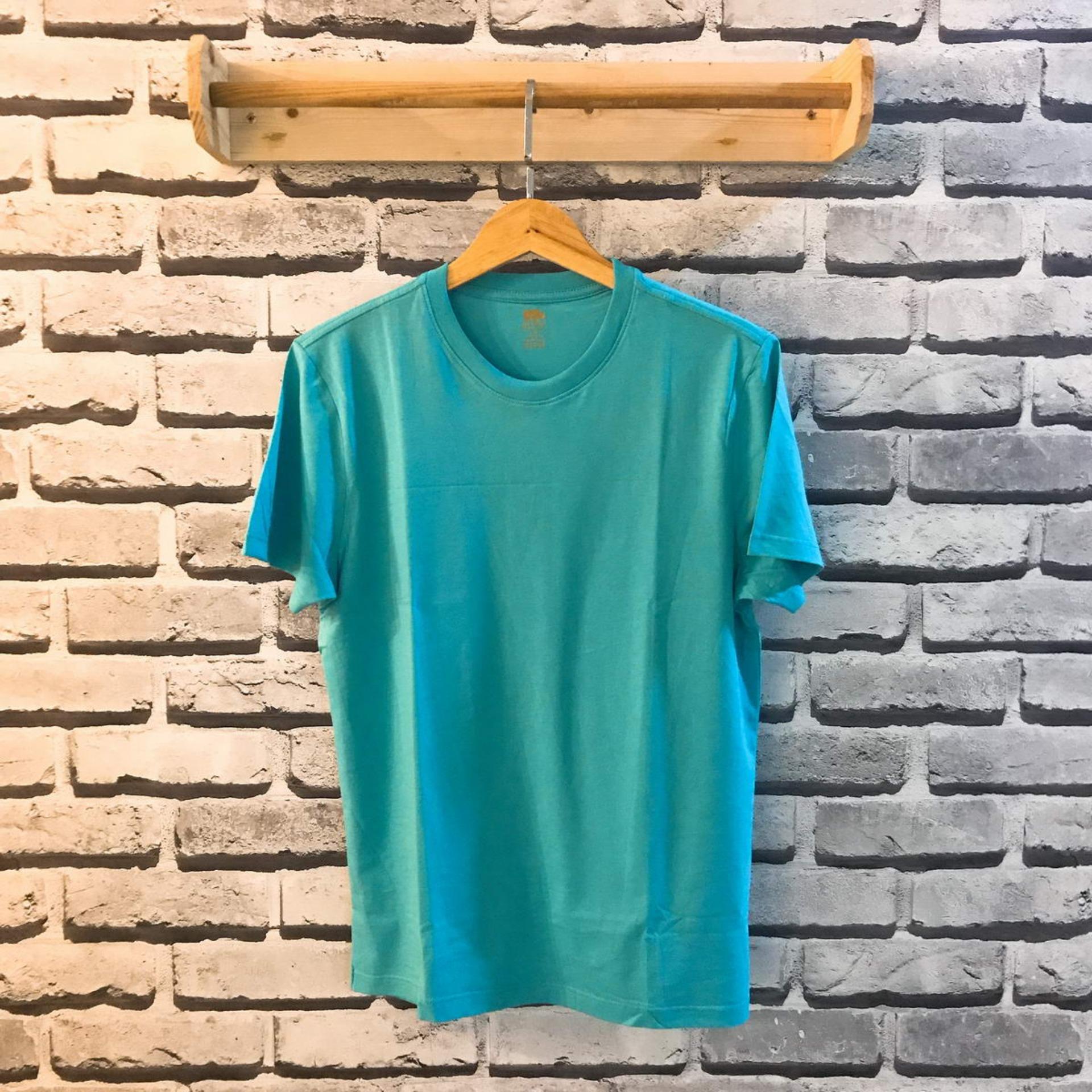 2 áo the change nam hàng hiệu, áo thun nam đẹp 100% cotton màu đen-xanh ngọc