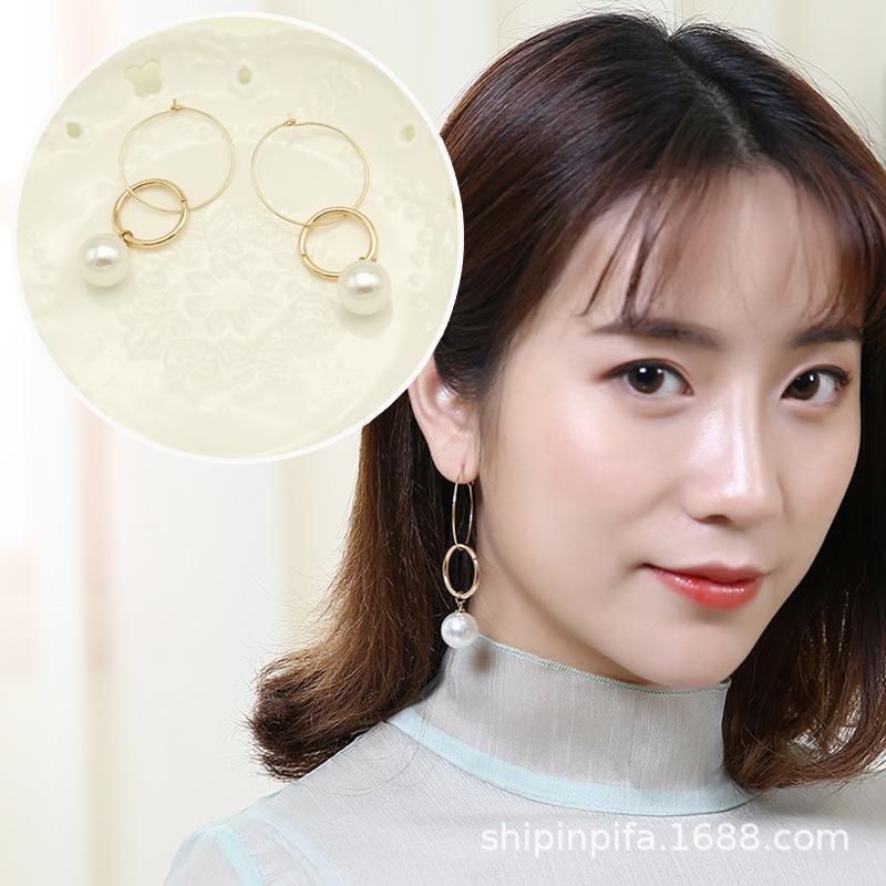 Bông tai tròn dáng dài siêu xinh