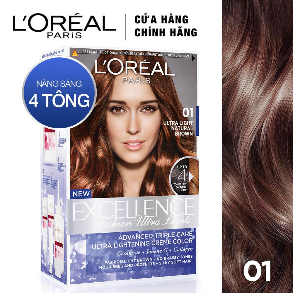 Thuốc nhuộm tóc nâng sáng LOreal Paris Exc Fashion Ultra Light nâu đỏ