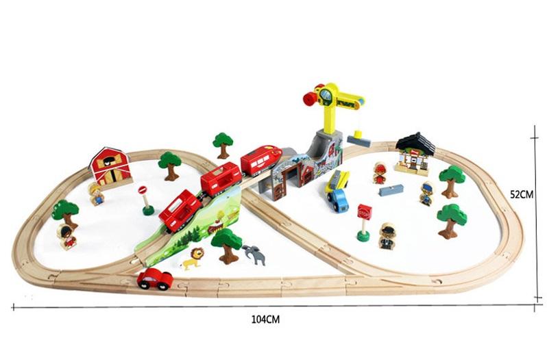 Bộ đồ chơi ray tàu 70 chi tiết có pin | |Đồ chơi lắp ghép gỗ| Đồ chơi tàu lửa| Đồ chơi xe lửa| Trò chơi xe lửa