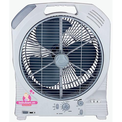 Quạt tích điện cao cấp 2 ác quy Sunca SF-399A(Trắng) -Hàng nhập khẩu