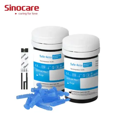 Que thử đường huyết Sinocare Safe ACCU hộp 25 que thử + 25 kim chích máu