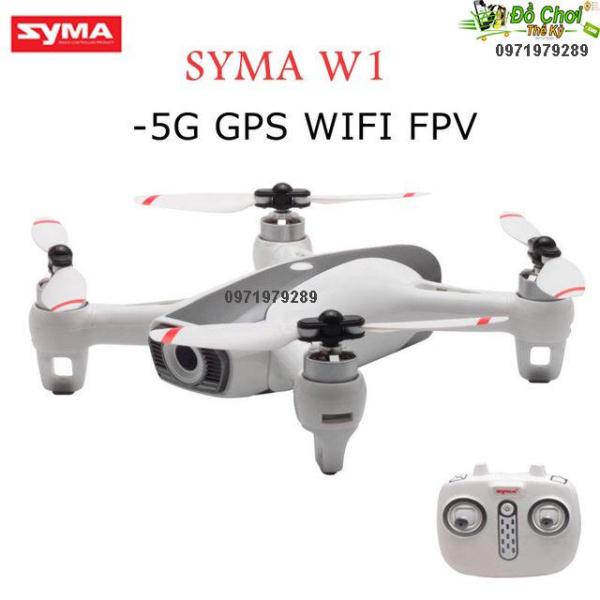 Máy bay Flycam Syma W1 Động cơ không chổi than, 2GPS, Wifi FPV 5G Camera 5.0Mpa 1080P, Chụp ảnh theo cử chỉ, truyền ảnh trực tiếp vào điện thoại