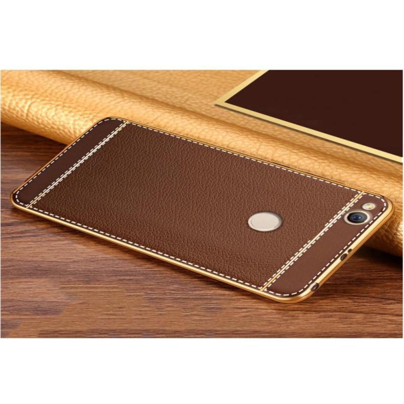 Giá Ốp lưng giả da cao cấp dành cho Xiaomi Redmi 4X (Nâu)