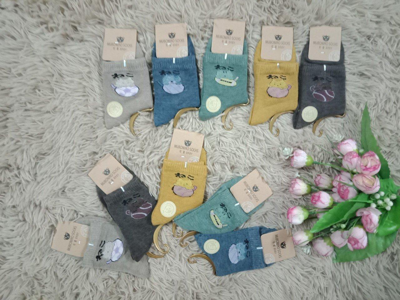 Set 5 đôi Tất trẻ em cổ cao cho bé trai, bé gái cao cấp