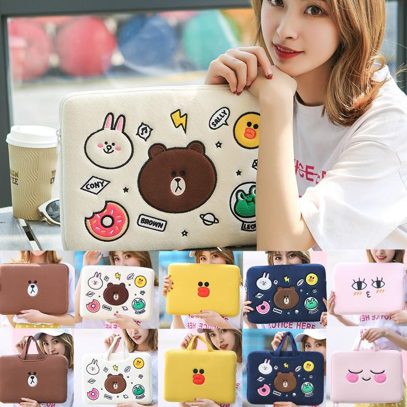 Túi chống sốc Laptop Macbook gấu Brown Hàn Quốc