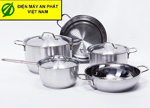 Bộ 5 món nồi xửng 3 đáy sử dụng được bếp từ Five Star