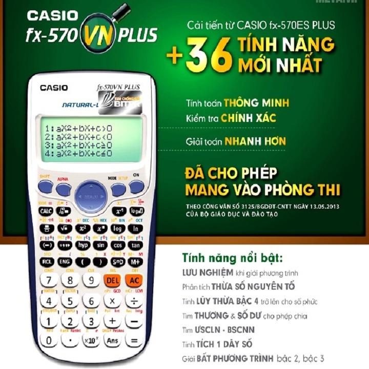 Mua MÁY TÍNH CASIO FX570 VN PLUS hàng THÁI LAN (BH 2 năm)