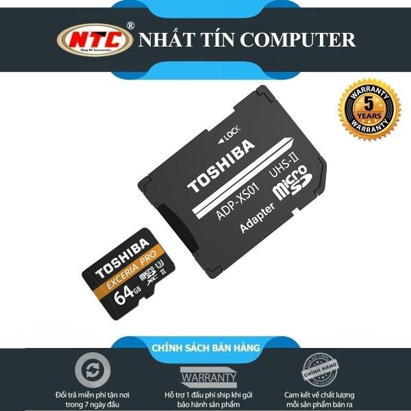 Thẻ nhớ MicroSDXC Toshiba Exceria Pro M501 64GB UHS-II U3 4K R270MB/s W150MB/s (Đen)