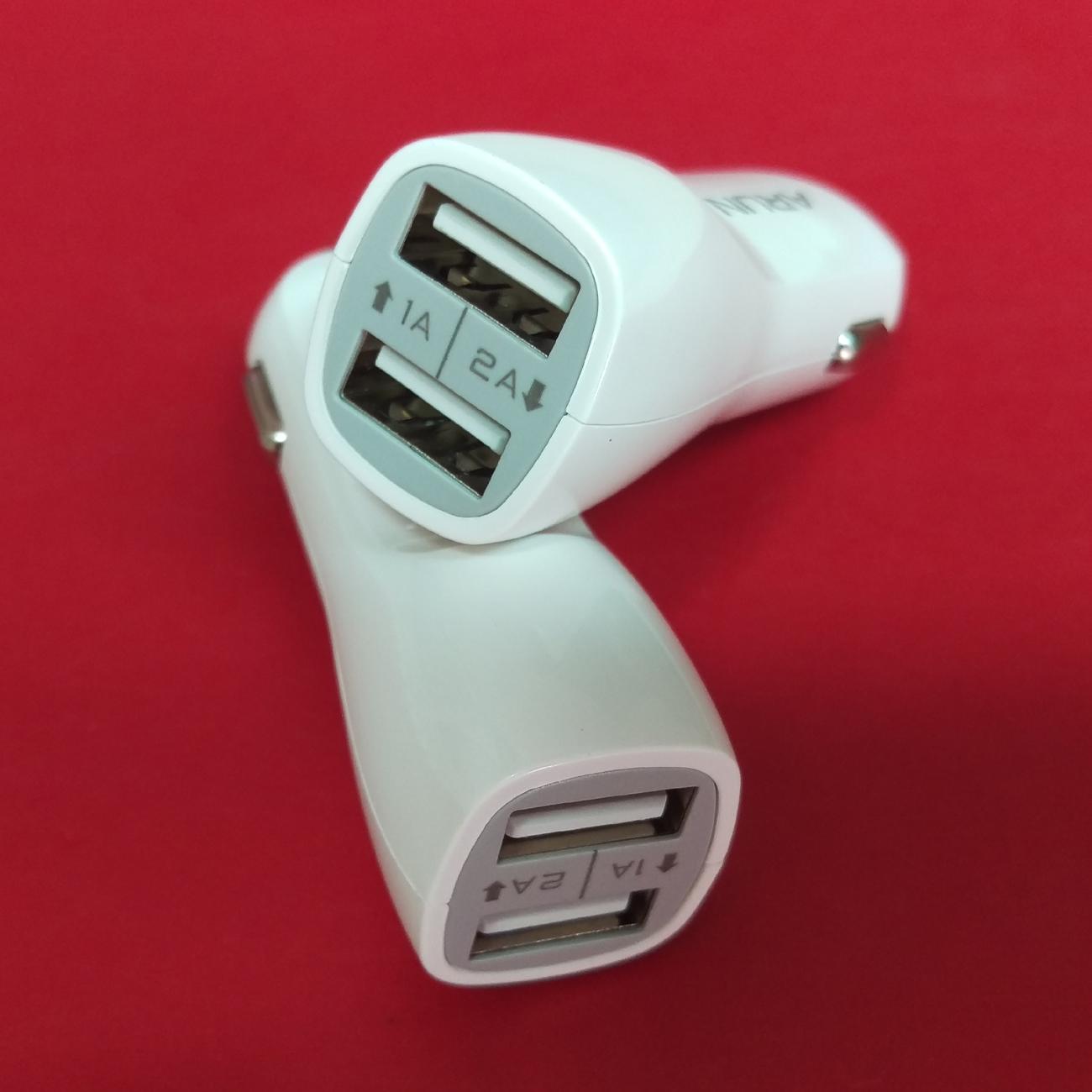 Sạc cốc xe hơi 2 cổng arun