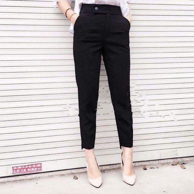 Quần Baggy Gấu Lệch màu Đen