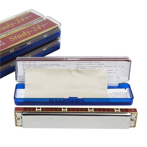 Kèn Harmonica Tremolo Suzuki Study 24 key C (Có video Clip), kèn harmonica 24 lỗ
