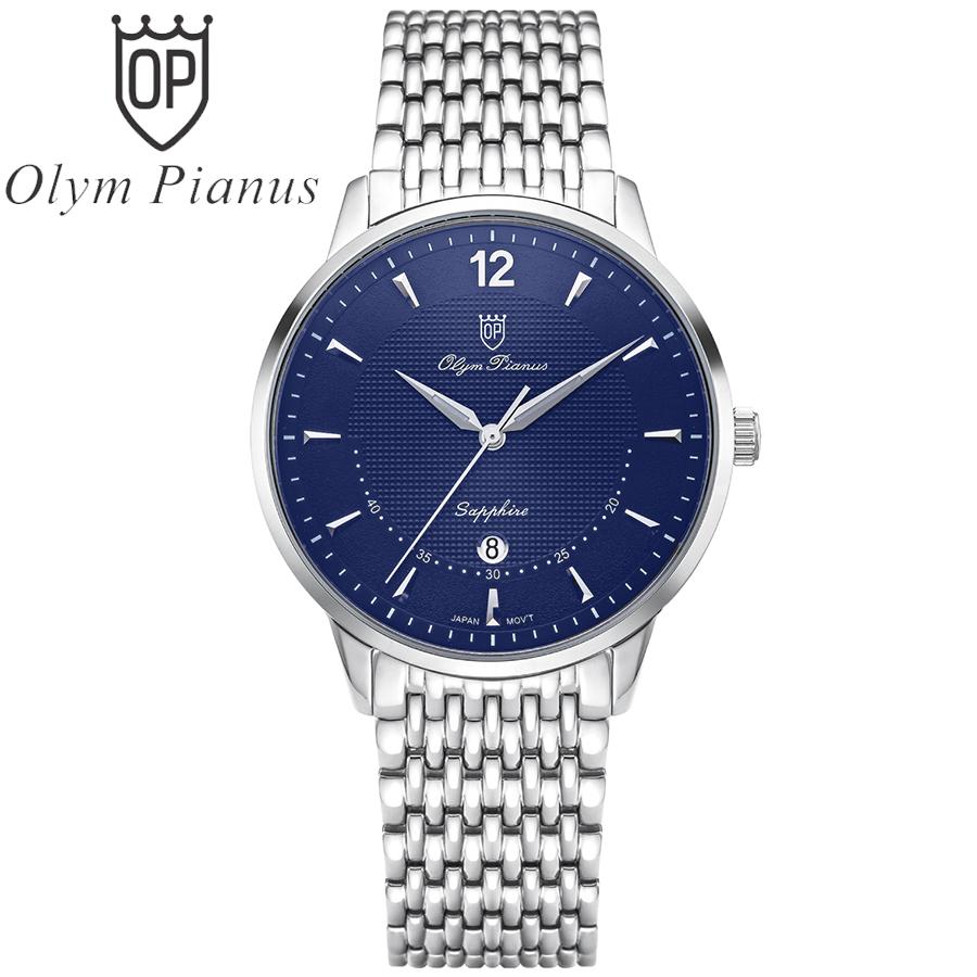 Đồng hồ nam mặt kính sapphire Olym Pianus OP5709MS xanh