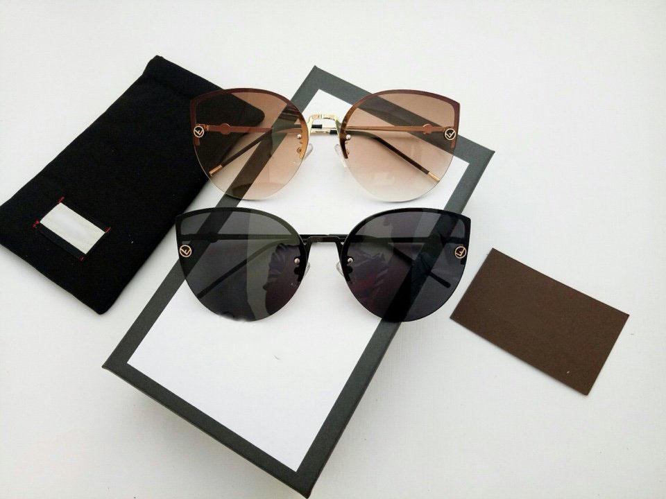 Kính mát nữ mẫu ốc không viền xếch gọng sắt siêu đẹp chỉ có 2 mẫu cực hiếm