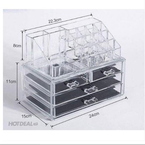 Khay đựng son 4 tầng nhựa meka tiện lợi