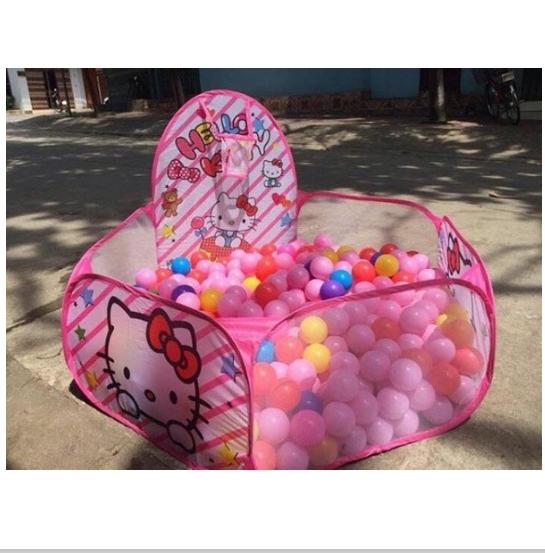 Lều bóng mèo kitty tặng 100 bóng