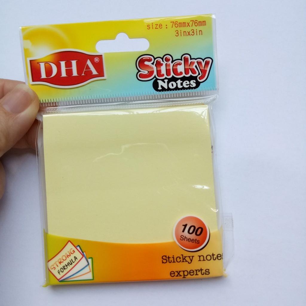 Combo 2 xấp giấy note dh-9803 vàng nhạt size 3*3