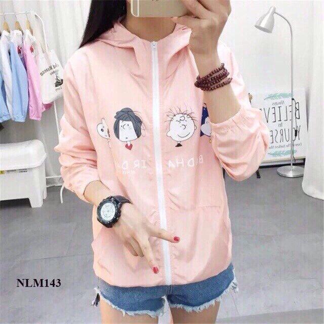 Áo khoác dù nữ 2 lớp hoạt hình đầu trọc ít tóc cực cool D08 - Áo khoác nam áo khoác nữ chống nắng mặc cực kỳ thoáng mát, giặt cực dễ thích hợp cho ngày hè nóng bức 2019 được khuyến mãi giảm giá shock