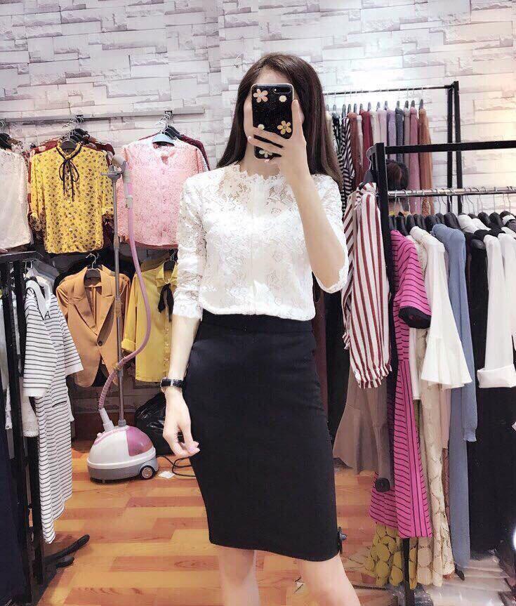 Áo ren công sở 2 lớp
