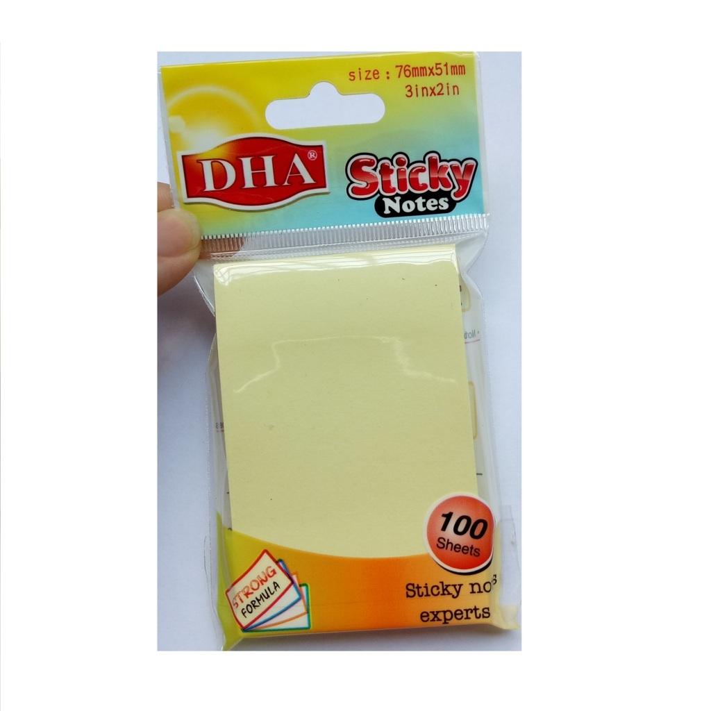 Combo 2 xấp giấy note dh-9802 vàng nhạt size 3*2