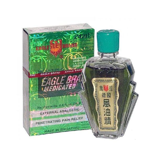 Dầu gió xanh Mỹ-EAGLE BRAND MEDICATED OIL 24ML