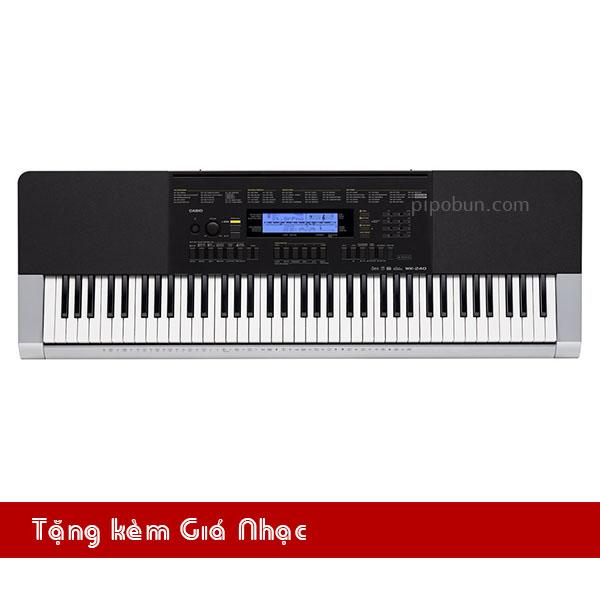 Đàn organ casio wk-240 kèm ad + giá nhạc - happylive shop