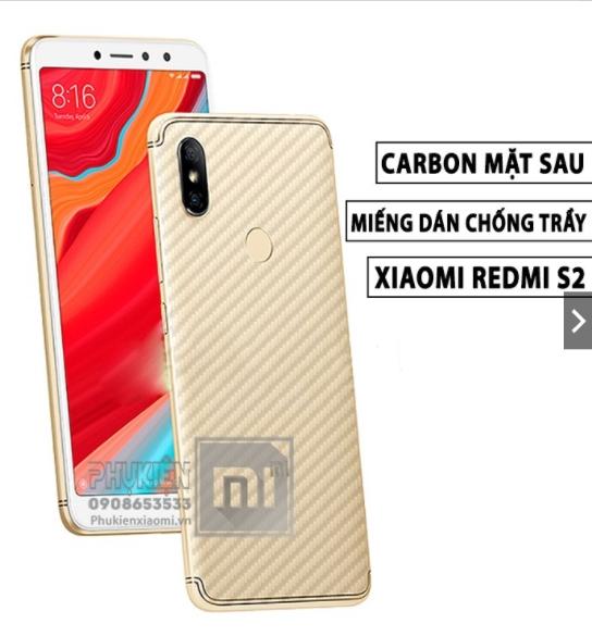 Dán Cacbon Xiaomi Redmi s2 ( Tặng giấy lau 1/2 )