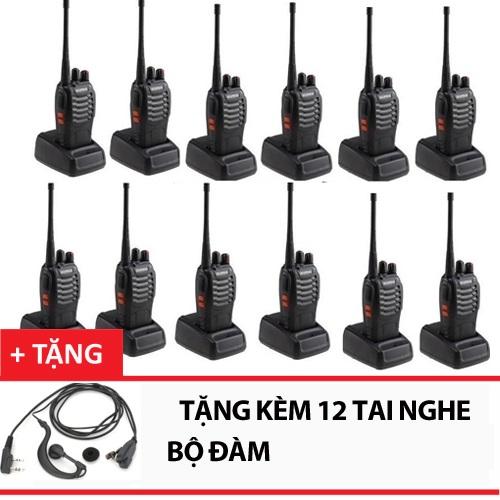 Bộ 12 bộ đàm baofeng 888s + tặng 12 tai nghe bộ đàm