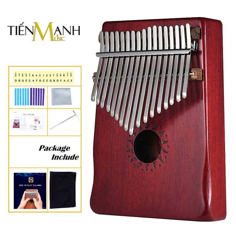 Đàn Kalimba Walter 17 Phím WK-17RD (Đỏ - Gỗ Mahogany - Mbira Thumb Finger Piano 17 Keys - Kèm Sticker dán note, Decal xanh đỏ, Búa chỉnh âm, Túi đựng, Khăn lau, Sách học, Móng gẩy Tiến Mạnh Music - Giúp cảm thụ âm nhạc tốt)