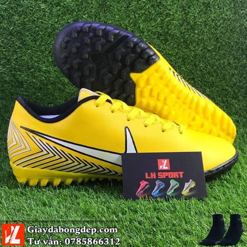 Giày đá bóng cỏ nhân tạo Mercuri Neymar vàng, giày đã khâu mũi, êm, nhẹ (Tặng kèm tất) Size từ 38 đến 44