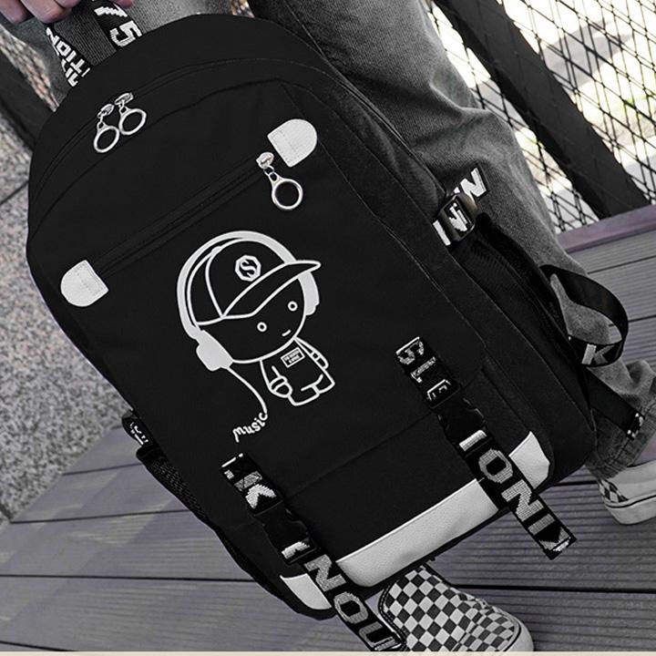 Balo Đi Học Thời Trang Dạ Quang Phát Sáng ONE PIECE, Balo Nam Style Mới 2021