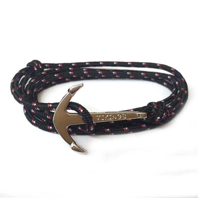 Vòng tay nam mỏ neo tàu âu mỹ dây dù (mua 1 tặng 1)