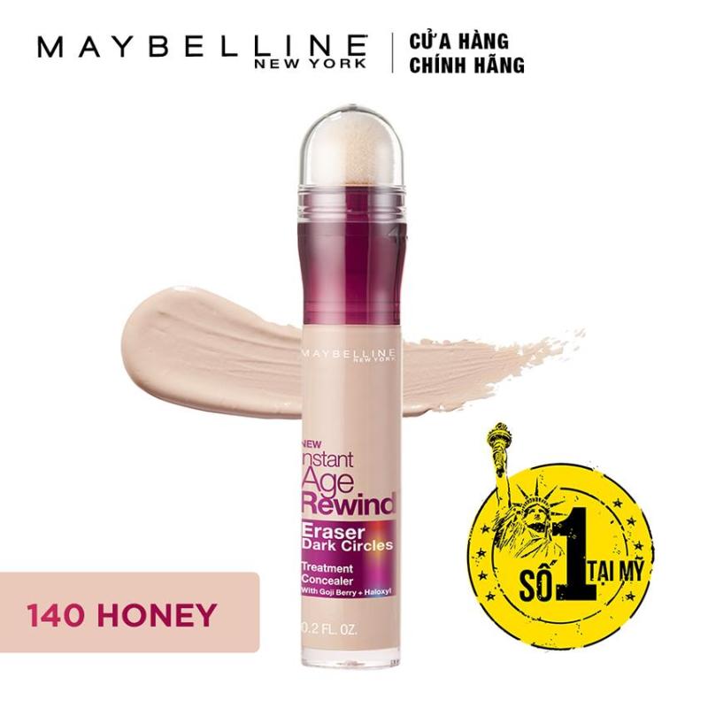 Bút cushion che khuyết điểm, giảm quầng thâm Maybelline Instant Age Rewind Concealer 140 Honey cao cấp