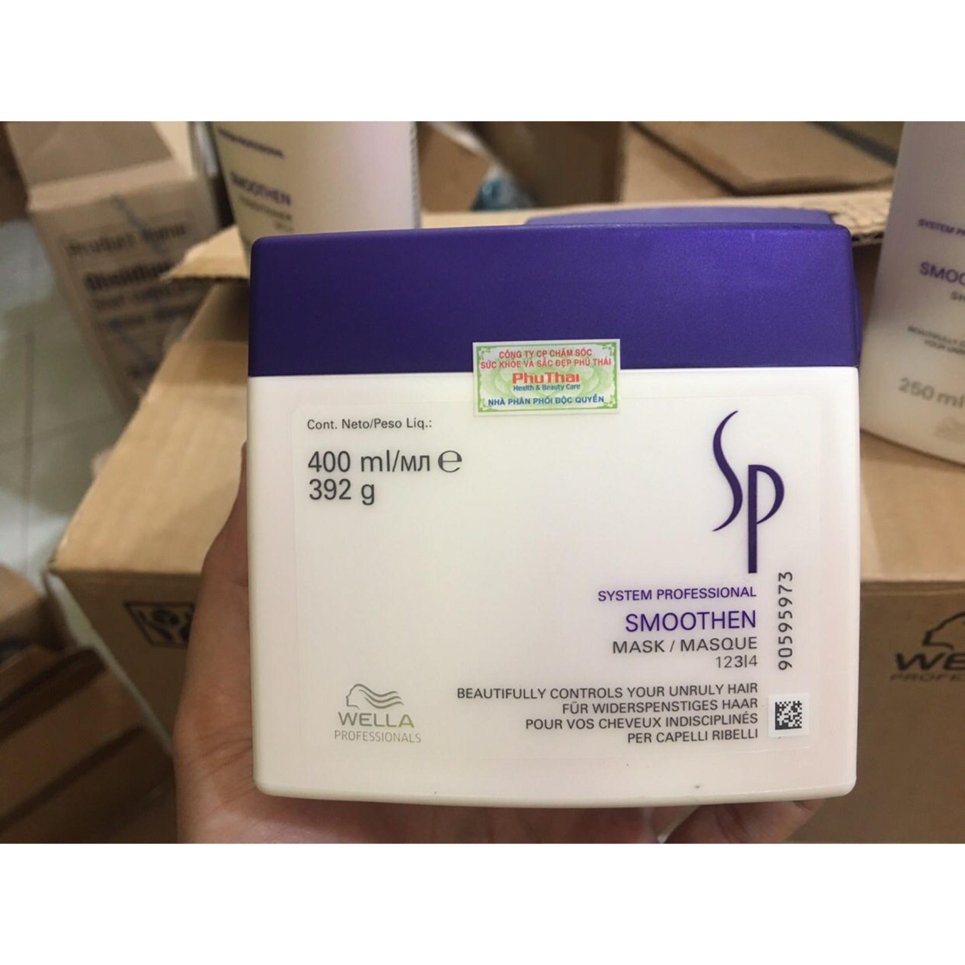 Hấp dầu Sp Wella Smoothen Mask siêu mượt cho tóc thẳng 400ml