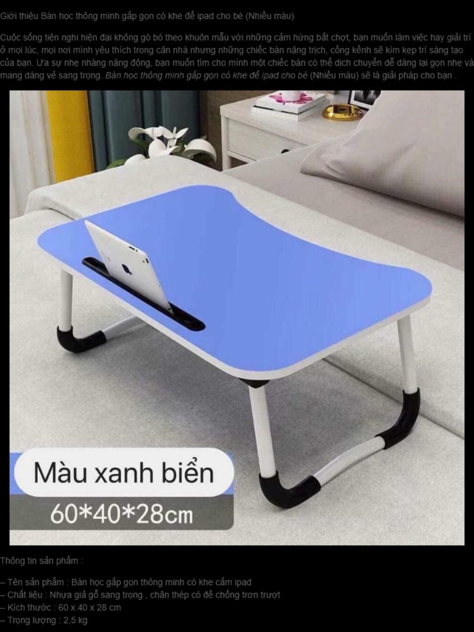 Bàn gấp gọn thông minh có khe để ipad quá tiện