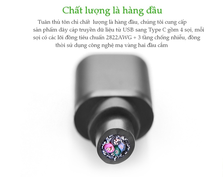 Cáp sạc và truyền dữ liệu hỗ trợ cổng USB 2.0 sang USB Type C độ dài từ 0.25-3m UGREEN US141 - Hãng phân phối chính thức Cáp sạc và truyền dữ liệu hỗ trợ cổng USB 2.0 sang USB Type C độ dài từ 0.25-3m UGREEN US141 - Hãng phân phối chính thức