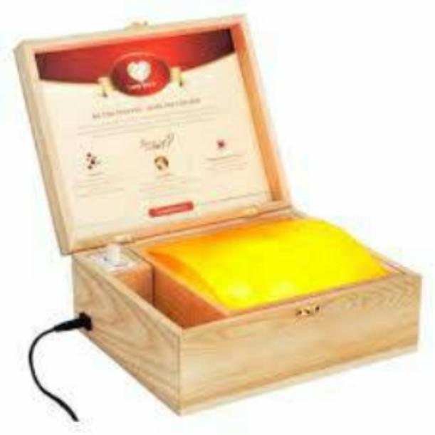 Hộp đèn đá muối cong massage chân Himalaya cao cấp