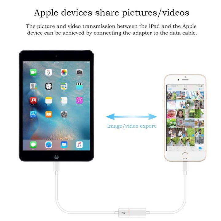 Bộ 2 cáp otg kết nối bàn phím cho ipad, iphone choto ct559
