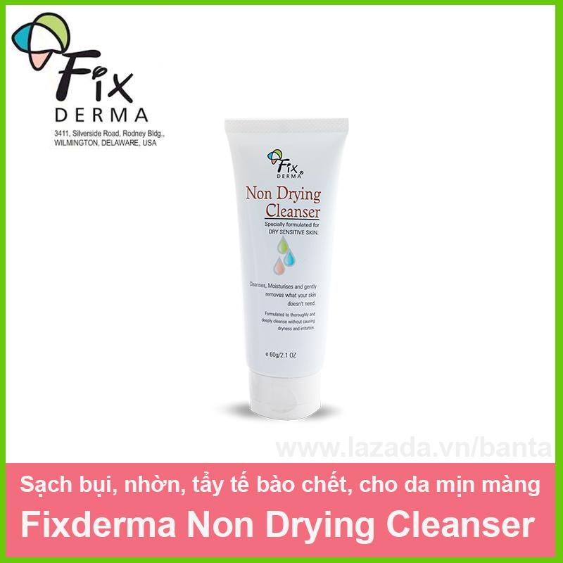 Sửa rữa mặt sạch bụi, nhờn, tẩy tế bào chết, cho da mịn màng Fixderma Non Drying Cleanser 60g