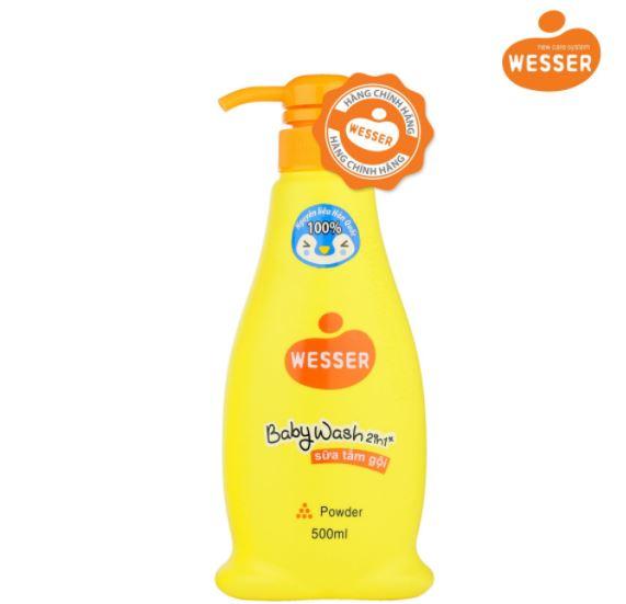 Sữa tắm gội Wesser 2in1 hương phấn 200ml