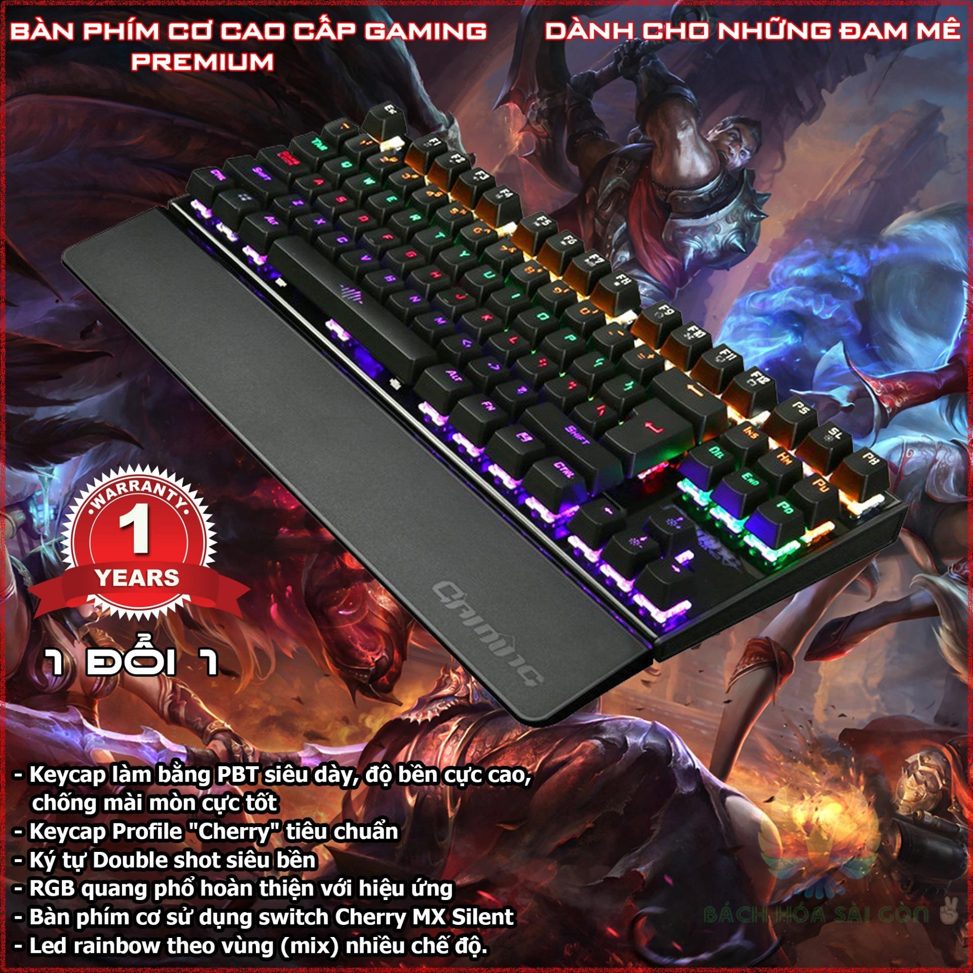 Ban phim co may tinh, bàn phím game thủ loại xịn - thiết kế với đường nét và kiểu dáng phá cách, tặng phiếu bảo hành 1 năm toàn quốc