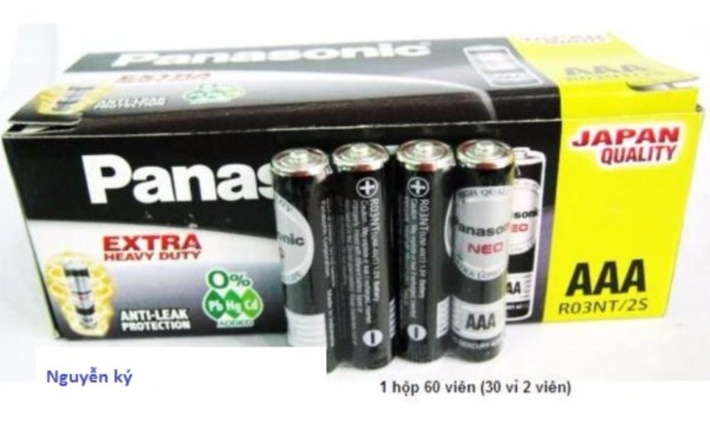 4 viên pin aaa panasonic carbon r03nt/2s - điện việt