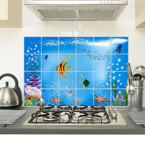 Combo 02 miếng dán tường nhà bếp cách nhiệt