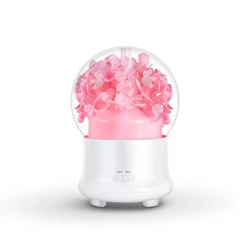 Máy khuếch tán tinh dầu cẩm tú cầu - aroma diffuser tặng 1 tinh dầu sả chanh 10ml