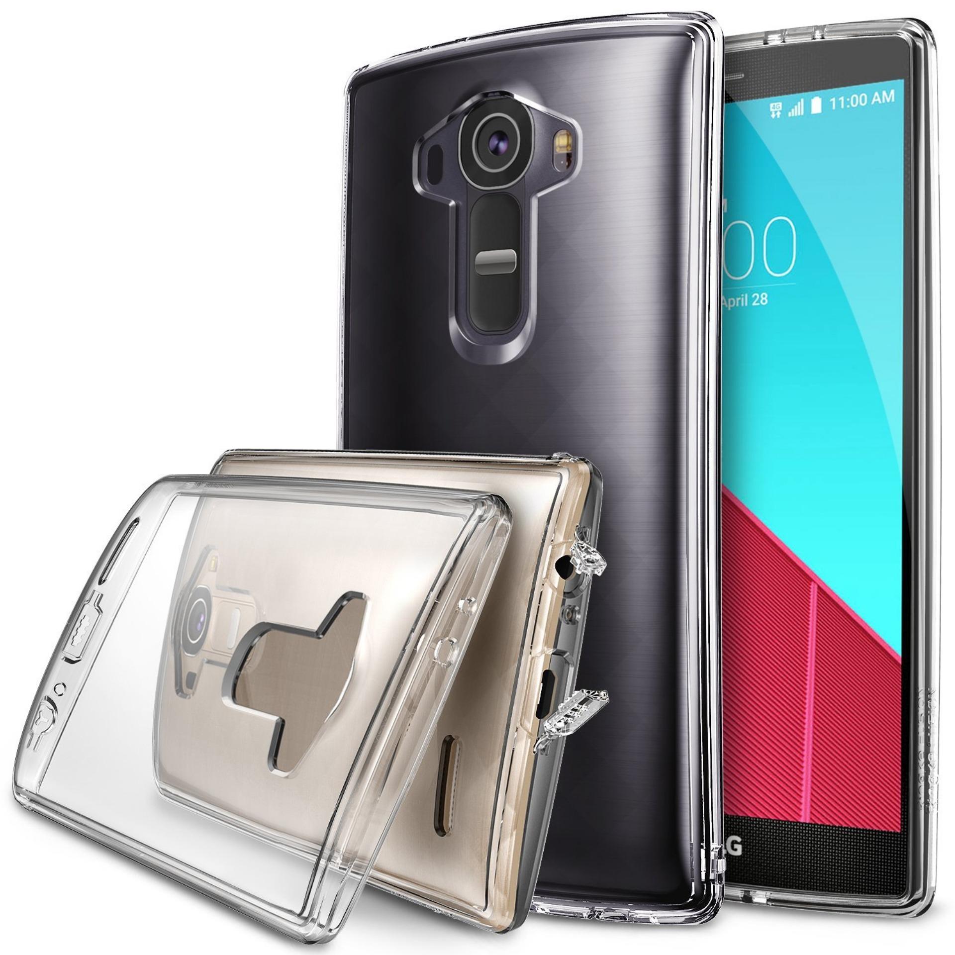 LG G4 Ốp lưng silicon trắng trong chống ố vàng