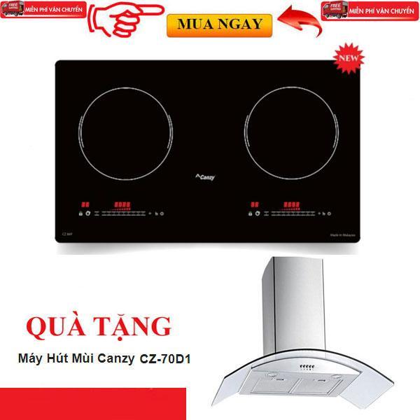 Bếp từ đôi canzy cz 86p, nhập khẩu malaysia, canzy cz86p khuyến mại máy hút mùi canzy
