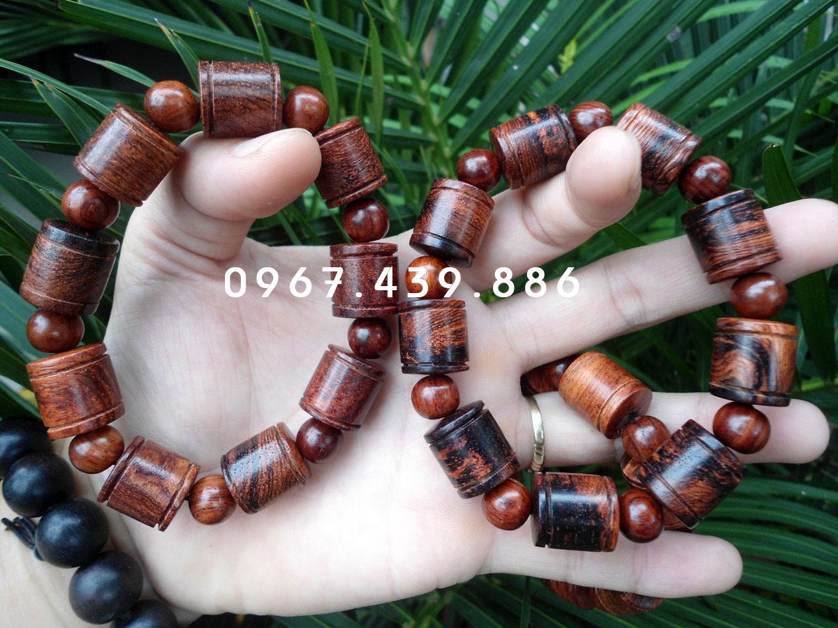Vòng tay gỗ sưa dây đốt trúc 14ly