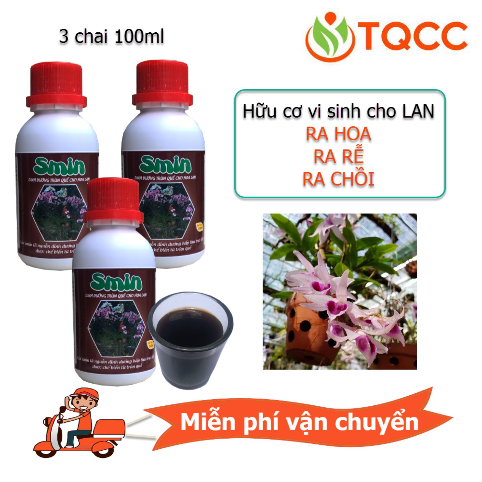 Phân bón lá sinh học Smin chăm sóc hoa lan ra hoa chồi rễ